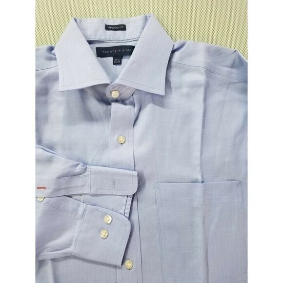 Tommy Hilfiger Other - Tommy Hilfiger Regular Fit Blue Button Front Dress Shirt 15 1/2  32x33